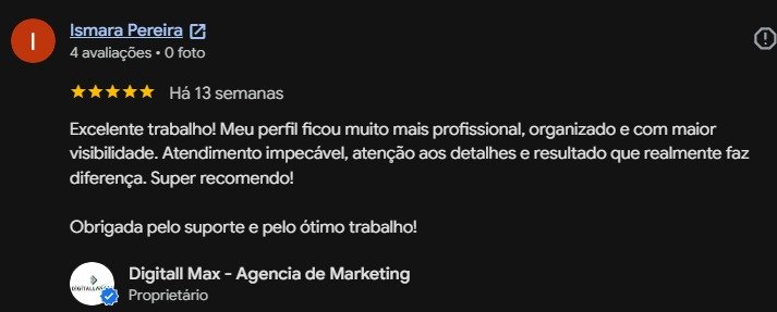 Avaliação de cliente 2 no Google